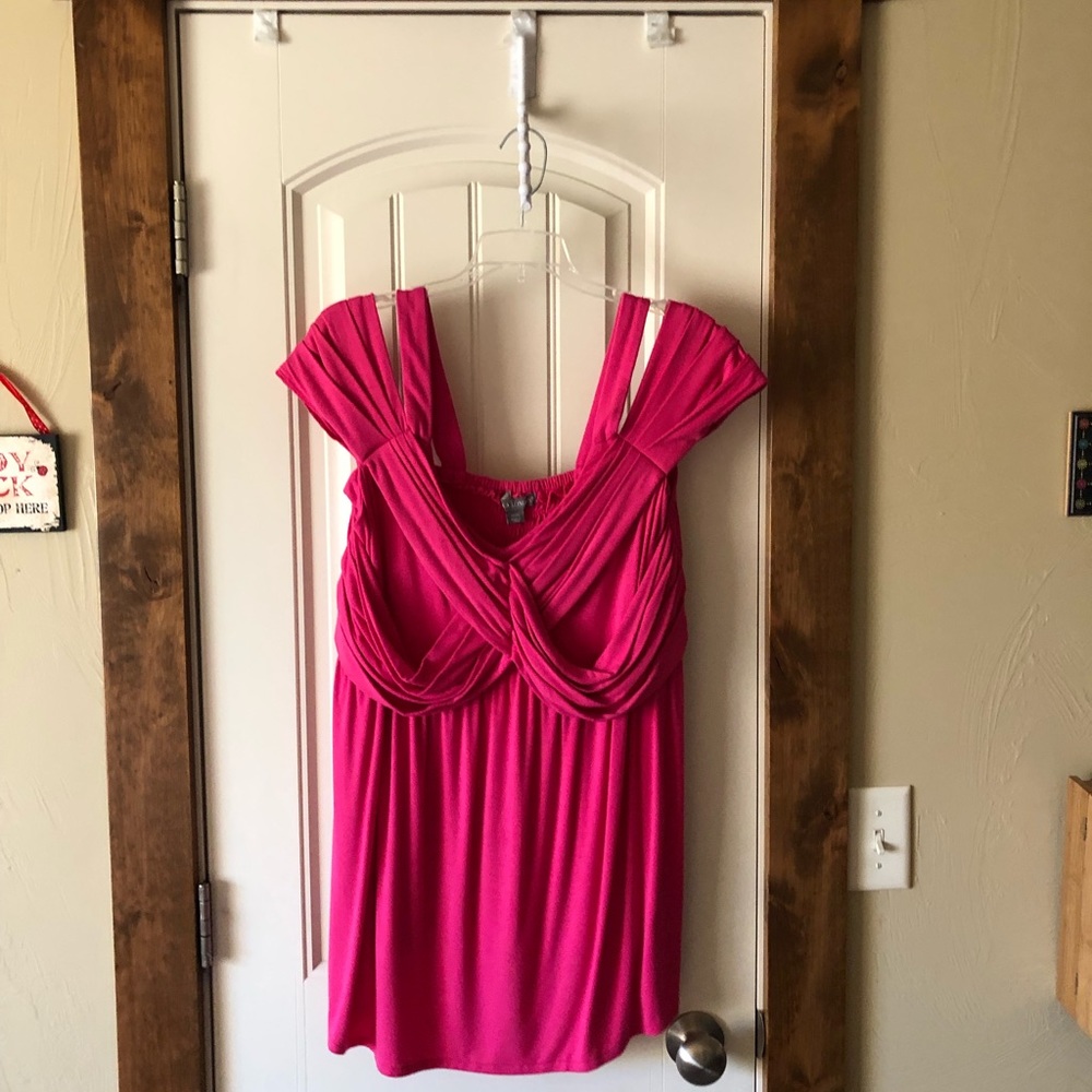 Jessica London Cold Shoulder Top, 18-20, Br Pink
